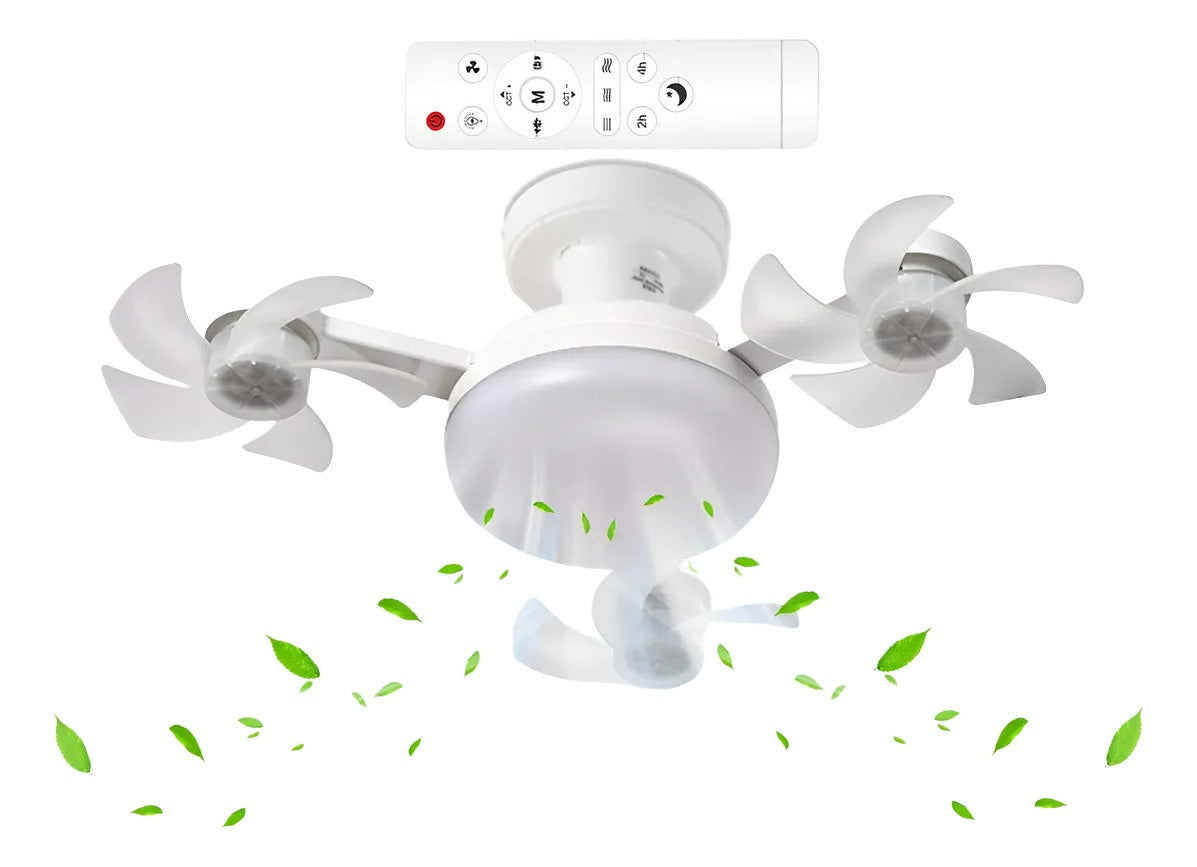 Ventilador de Teto LED com Controle Remoto e 3 Velocidades