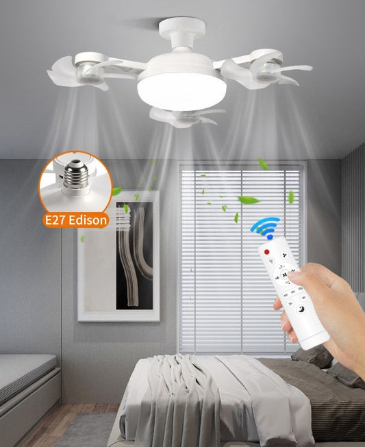 Ventilador de Teto LED com Controle Remoto e 3 Velocidades