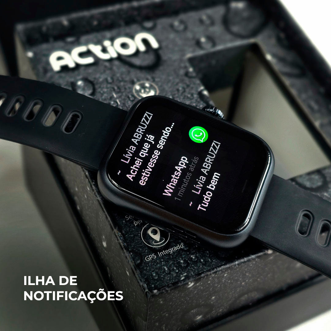 ACTION Smartwatch | GPS, 3ATM, AMOLED 1.78" e 7 Dias de Bateria