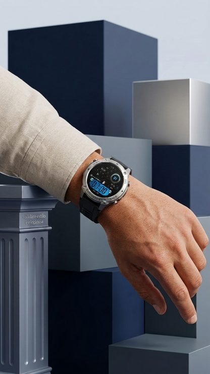 BRAVE Smartwatch | GPS, 5ATM, IP69K e 10 Dias de Bateria