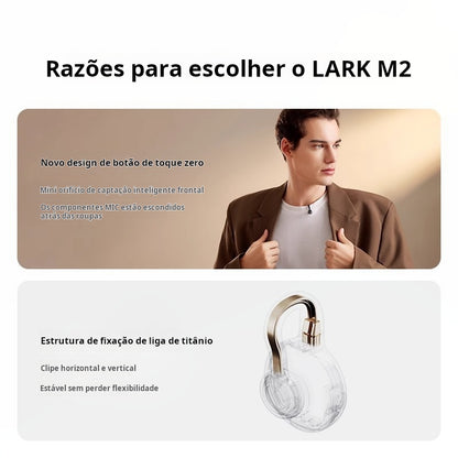 LARK M2 – Microfone Lapela Sem Fio com IA e Bluetooth